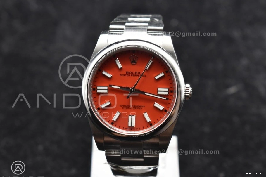 Oyster Best Steel Unisex 1:1 Perpetual 124300 938 Red Dial Clean 41mm 904L Edition VR 0101